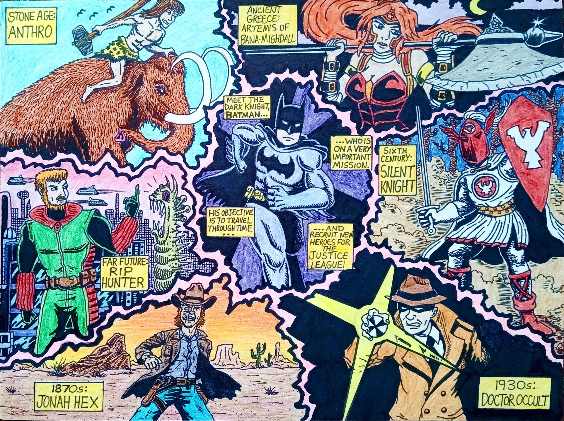 Batman Time Travel Colored version