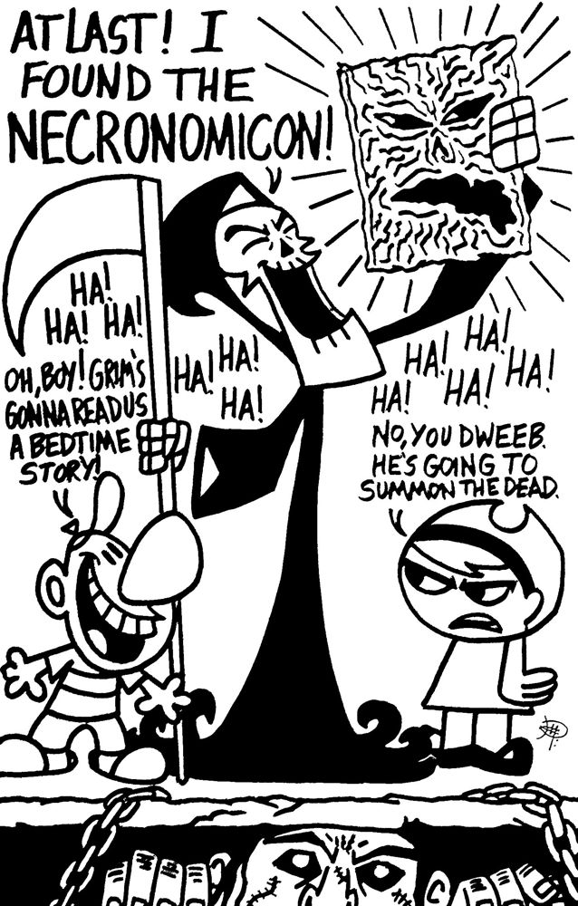 Grim Adventure black and white version