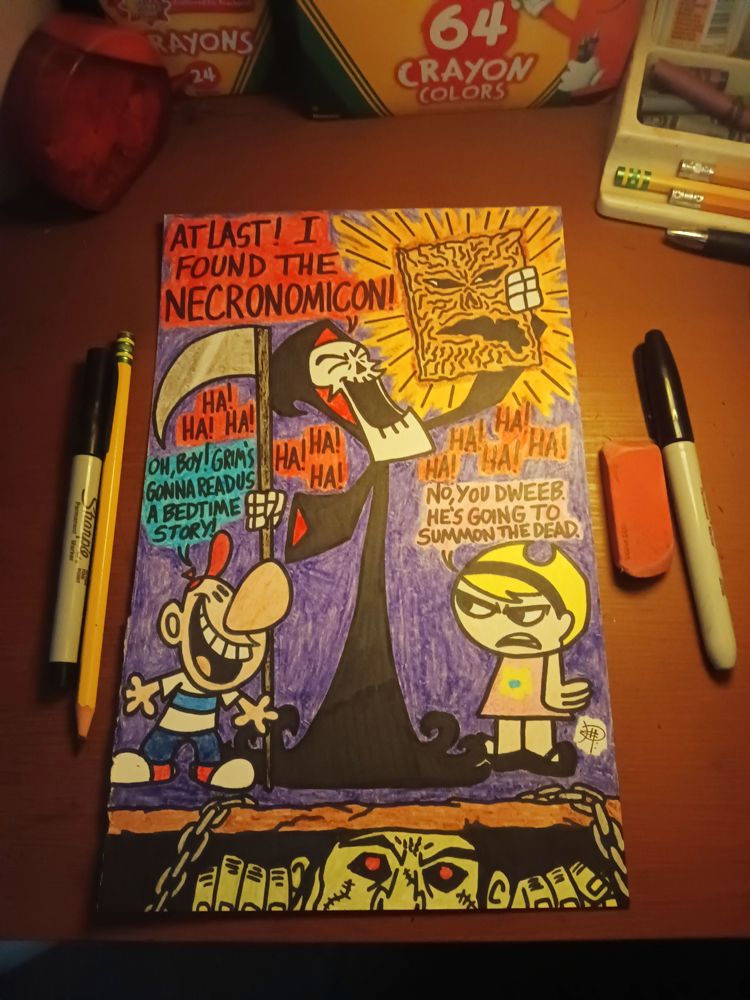 Grim Adventure colored version full desk view