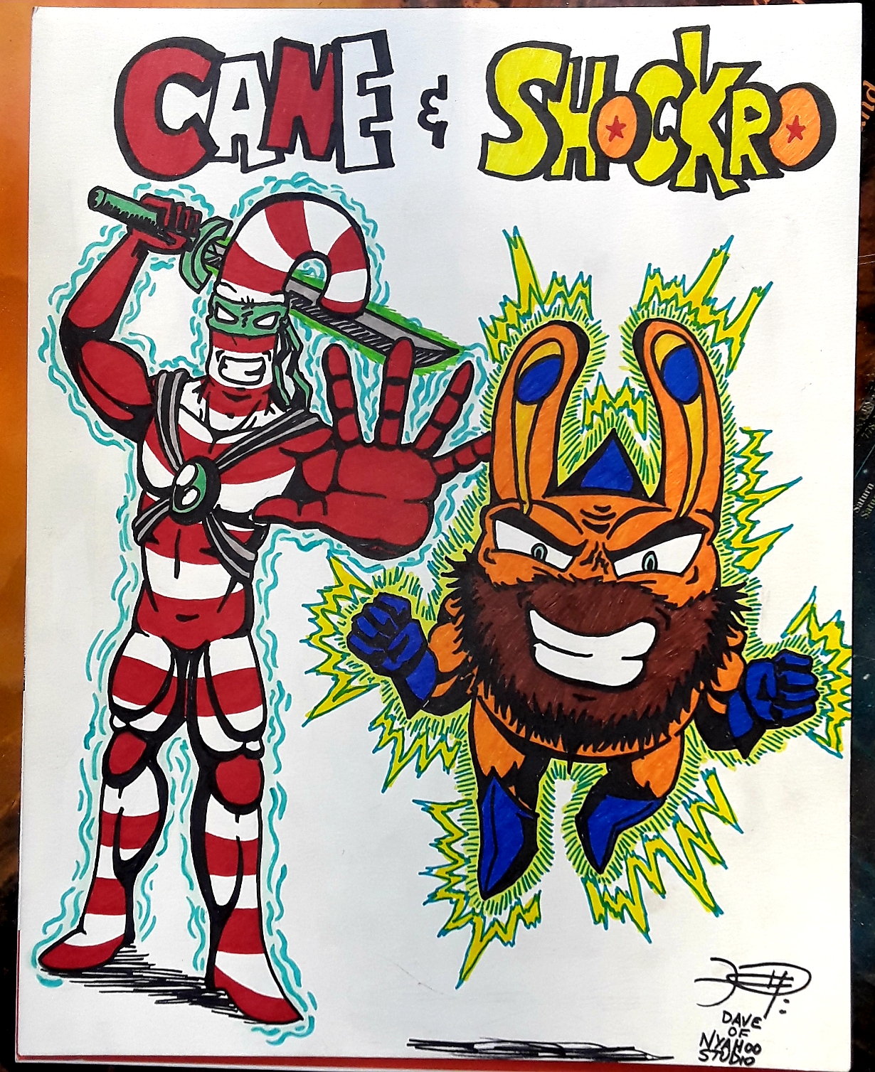 Cane and Shockro as DBZ characters